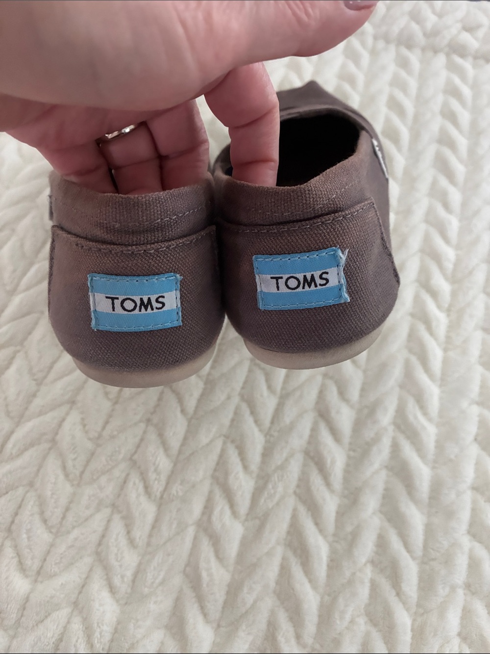 TOMS Women's Canvas Slip-On Shoes - Brown - Picture 3 of 8